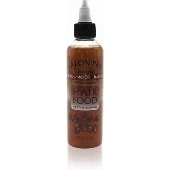 Salon Pro Hair Food Hair & Scalp Nourishment 4 oz PC Black Castor Oil.