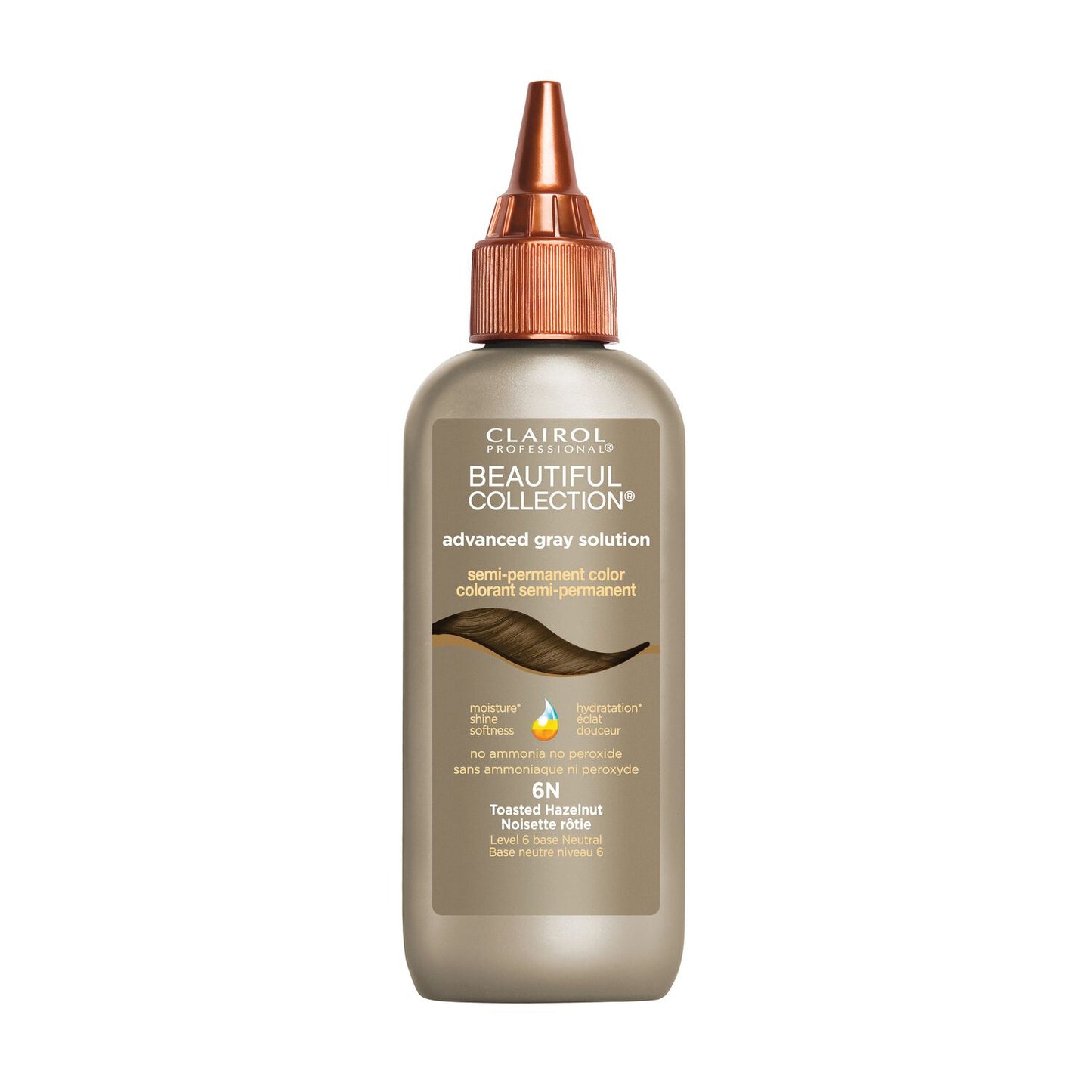 CLAIROL BEAUTIFUL COLLECTION TOASTED HAZELUNT 6N 3oz.