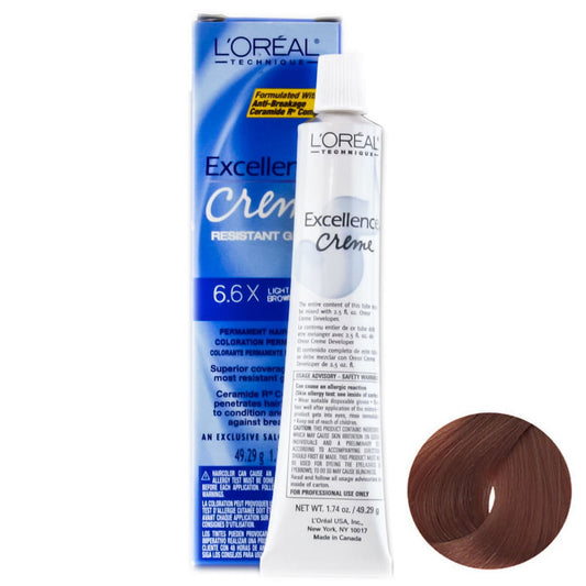 L,Oreal Excellence Creme Gray Coverage Light Auburn 6.6 1.75 oz