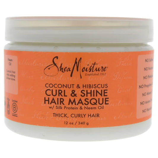 Shea Moisture Coconut & Hibiscus Curl & Shine Hair Masque 12 oz