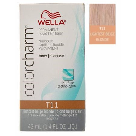 Wella Permanent Liquid Hair Toner Blond Beige T11 1.4 oz