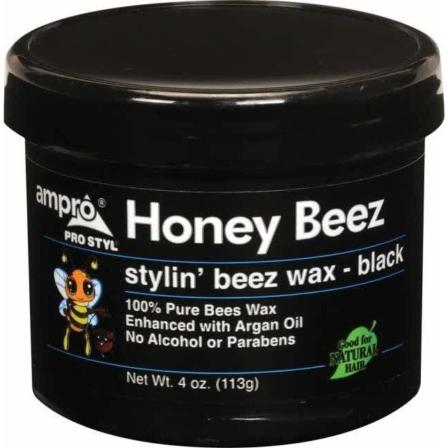 Ampro Honey Beez Stylin Beez Wax-Black 4 oz