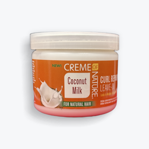 A tub of leave-in conditioner
