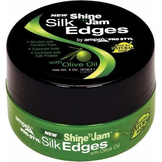 AMPRO SHINE-N-JAM SILK EDGES [OLIVE OIL] 2oz