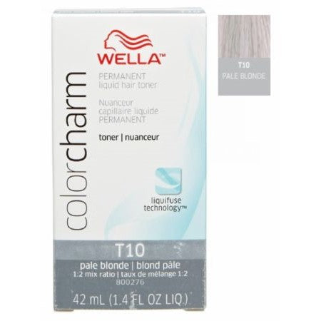 Wella Permanent Liquid Hair Toner Blond Pale T-10 1.4oz