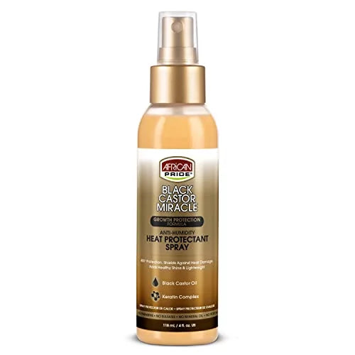 AFRICAN PRIDE BLACK CASTOR MIRACLE ANTI-HUMIDITY HEAT PROTECT 4oz