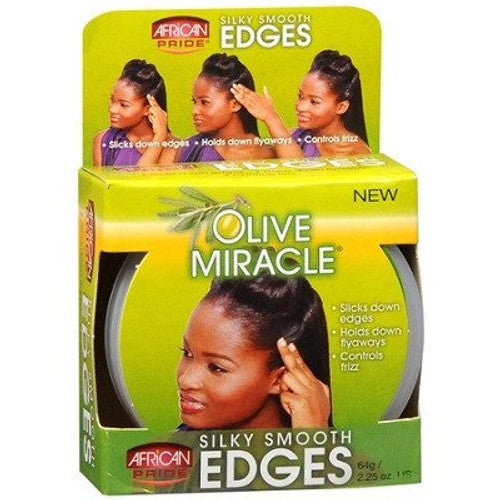 AFRICAN PRIDE OLIVE MIRACLE SILKY SMOOTH EDGES. 2.5oz