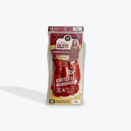 BOBBI BOSS BRAID PF FRENCH CRL 20 3× RED.