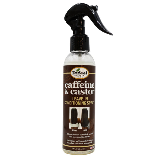 Difeel Caffeine & Castor Leave-In Conditioning Spray 6 oz