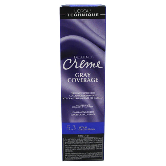 L,Oreal Excellence Gray Coverage Med Golden Brown 5.3 1.74oz