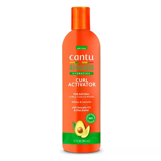 Cantu Avocado Hydrating Curl Activator Cream with Avocado Oil and Shea Butter 12 Oz