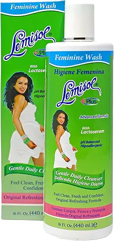 Lemisol Plus - Feminine wash, daily cleanser, hypoallergenic, 16 fl oz bottles