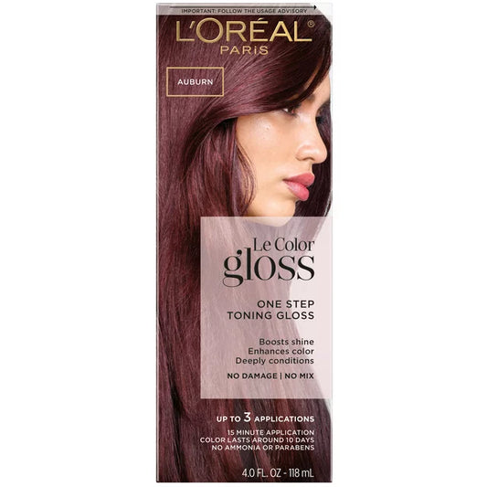 L Oreal Paris Le Color Gloss One Step Toning Gloss Hair Color Auburn 4 Oz