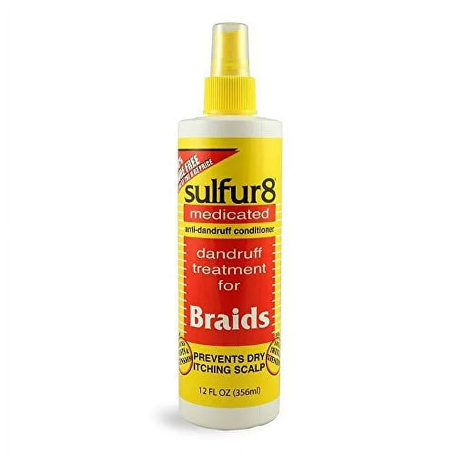 SULFRUR 8  BRAIDS SPRAY DANDRUFF TREATMENT  12 O