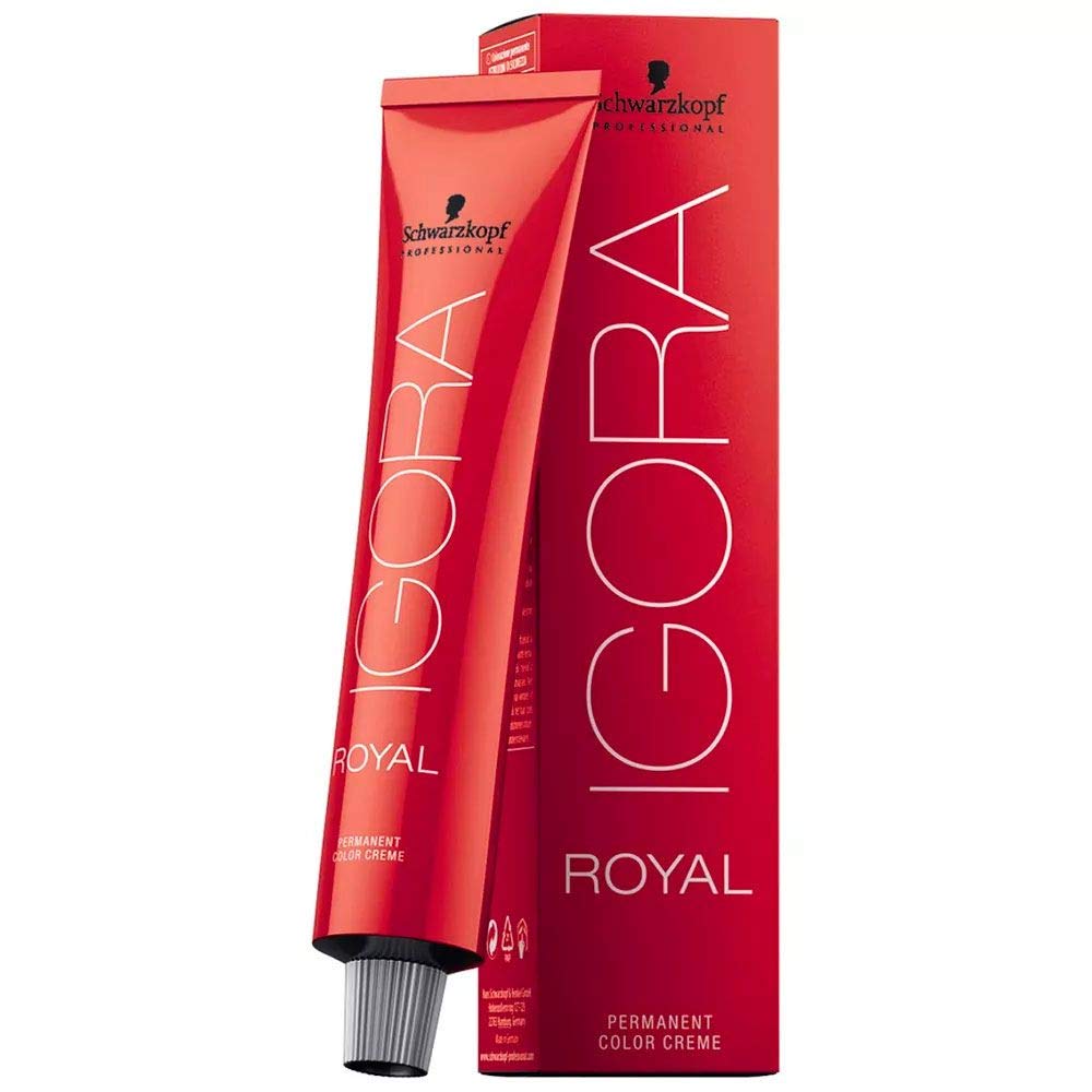 Professional Igora Royal - Permanent cream hair color, 1-0, 2.1 oz