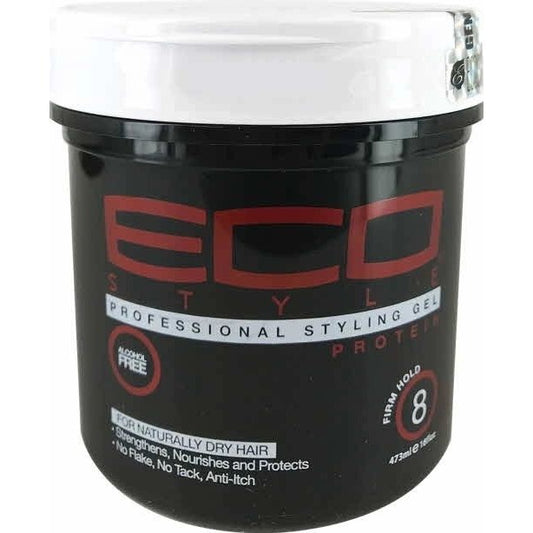 ECO STYLING GEL BLACK [REG PROTEIN] WHITE 16oz