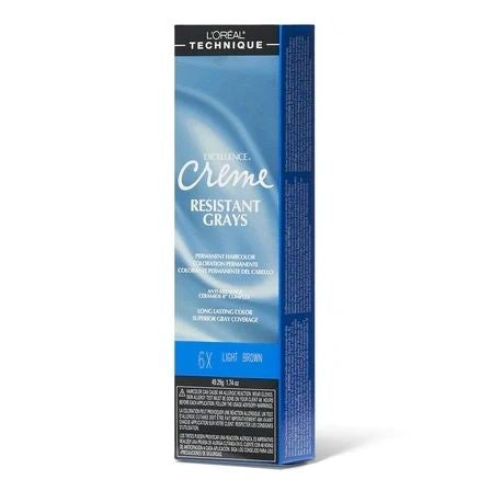 L,Oreal Excellence Creme Resistant Gray Light Brown 6X 1.75 oz