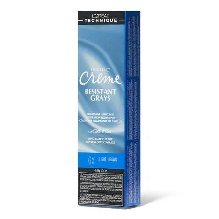 L,Oreal Excellence Creme Resistant Gray Light Brown 6X 1.75oz