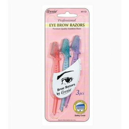 Annie Eyebrow Razor Set 3ct Asst Color